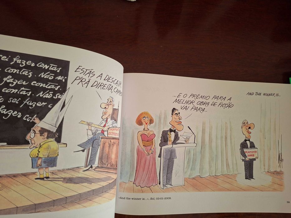 Porreiro, Pá! De Augusto Cid-Caricaturas dos 4 anos de Sócrates