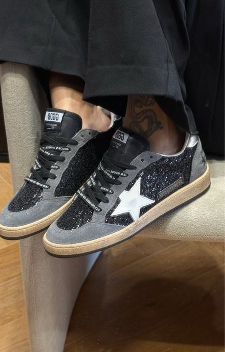 Кеди Golden goose кросівки голден гус кроссовки блестки серые черные