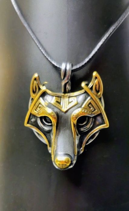 Wilk Tribal Viking Nordycki Celtycki, Wolf, naszyjnik, unisex męski da