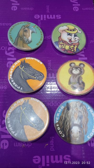 Значкі б/у , значки (лот 6 шт.)