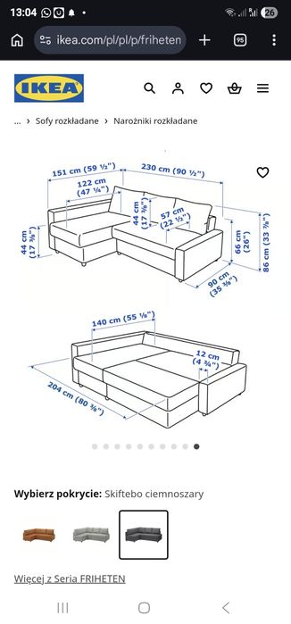 Narożnik Ikea Friheten