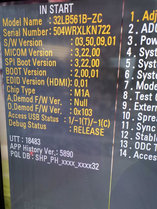 Mainboard LG 32lb561
EAX6 5 3 6 1 5 0 5