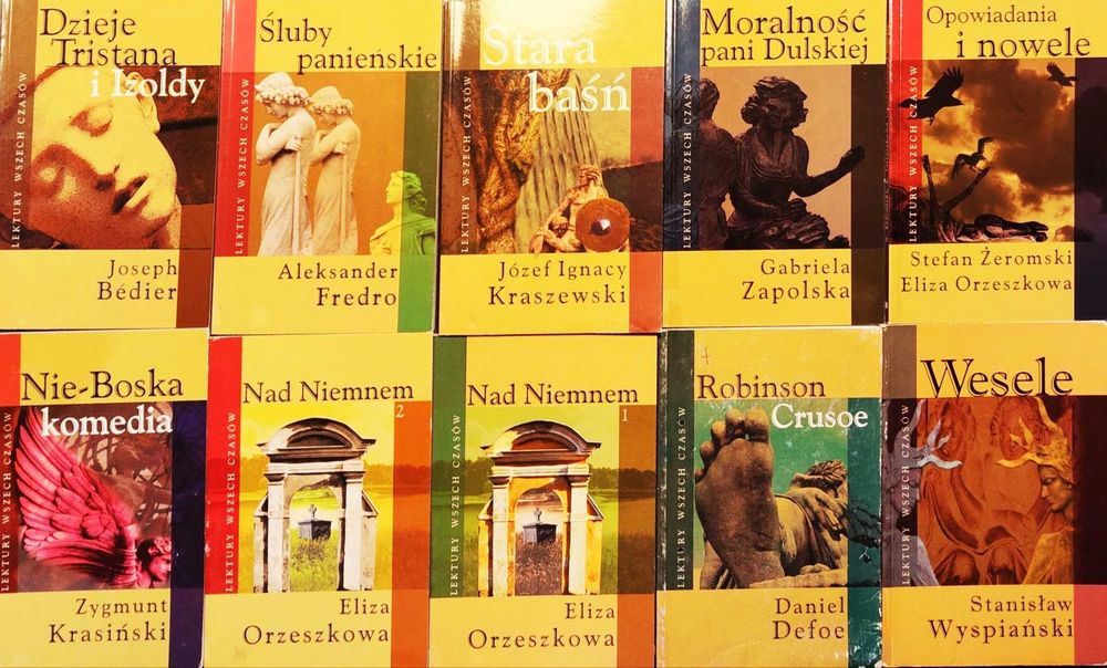 Zestaw lektur szkolnych x 9 Nad Niemnem, Stara baśń i inne