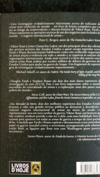 Livro "Mercador da Morte" de Douglas Farah e Stephen Braun