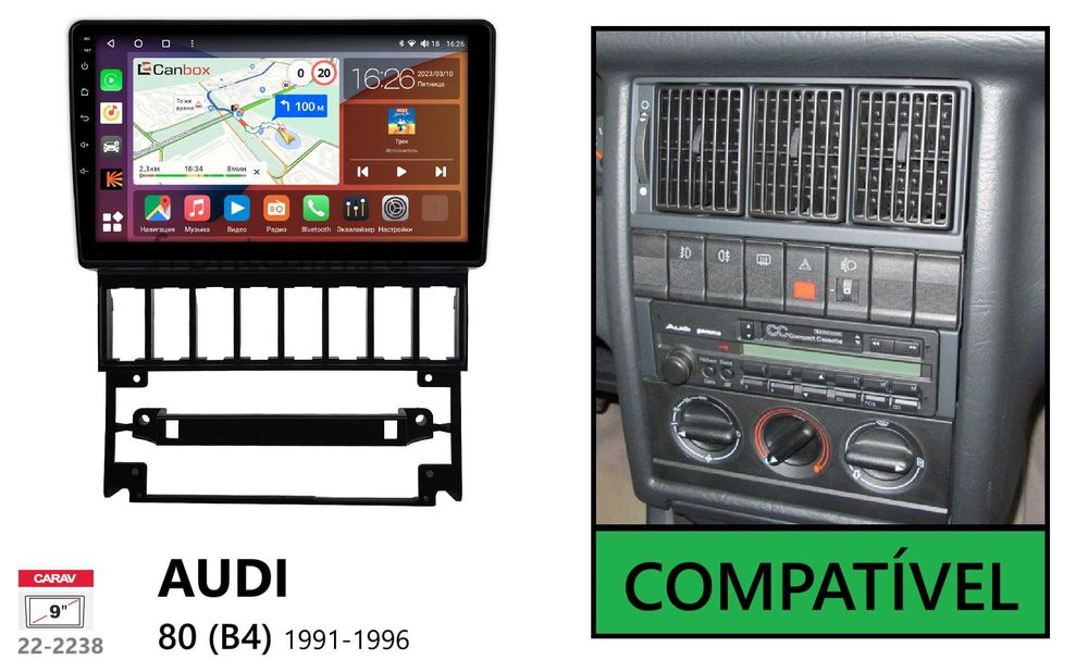 Rádio 2DIN 9" • Audi • A4 (B5) • 80 (B4) • 100 (C4) • Android [4+64GB]