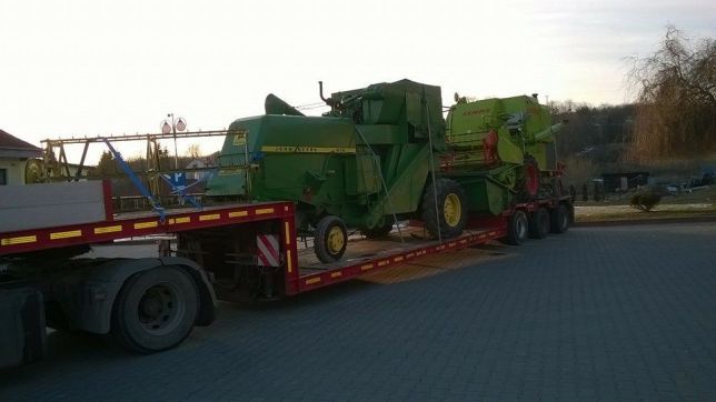 Transport kombajnów i maszyn leśnych budowlanych nadgabarytowe niskopo