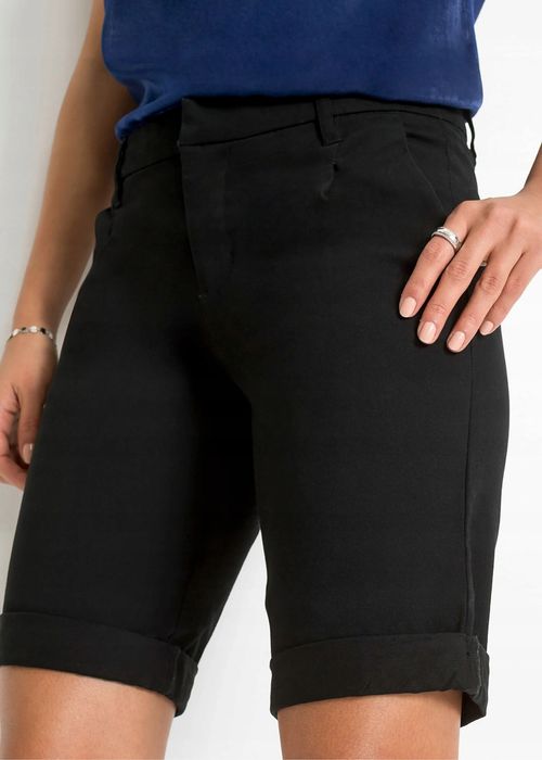 B.P.C bermudy damskie czarne ze stretchem r.42