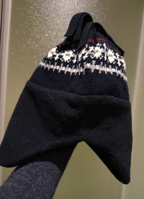 Męska ciepła czapka akrylowo-polarowa, Rozmiar Uniwersalny / S-L