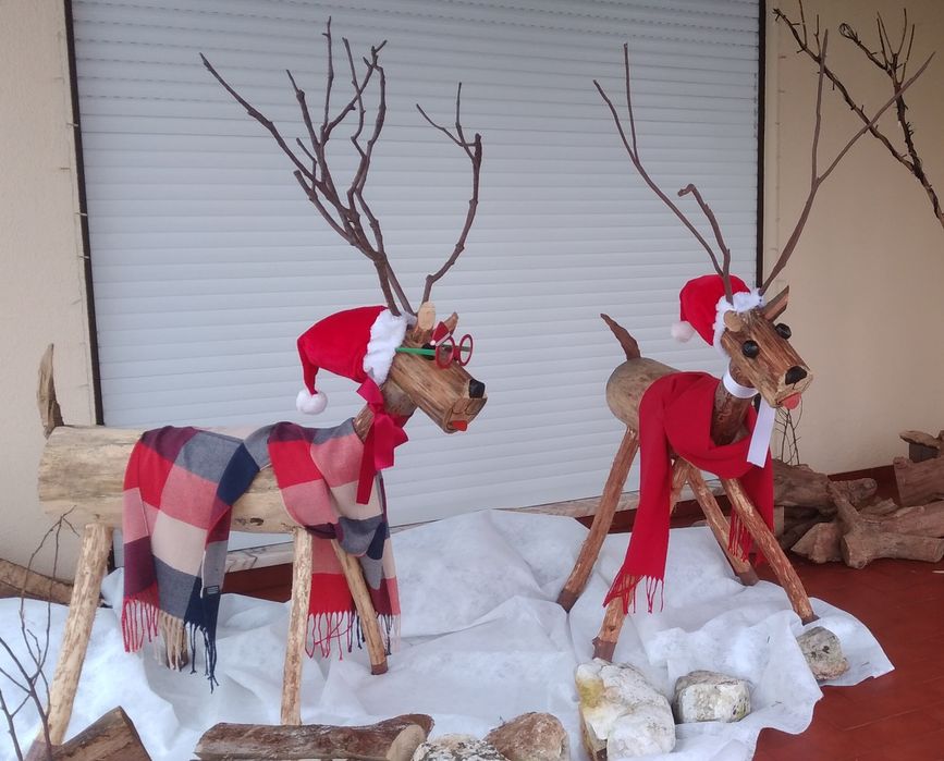 Renas de natal artesanal