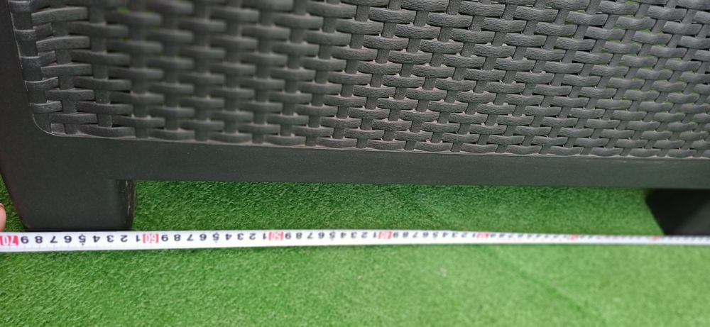 KETER sofa ogrodowa 2 os/ ławka tarasowa rattan grafit