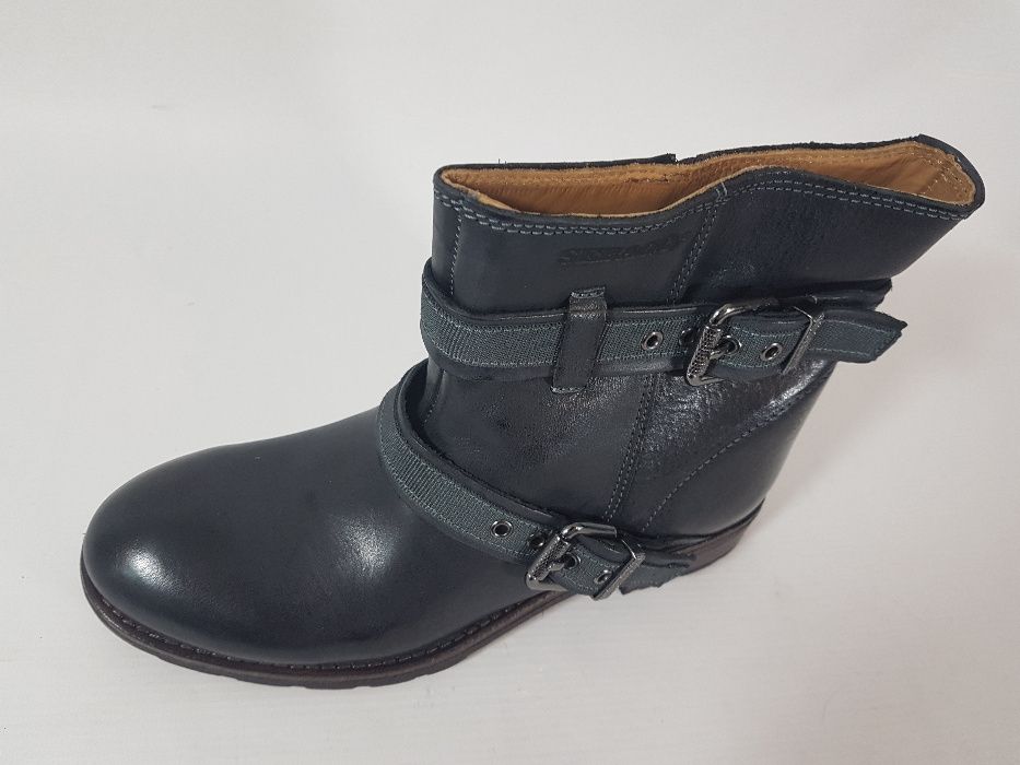SEBAGO BOTKI DAMSKIE SKÓRA naturalna 35 nowe czarne