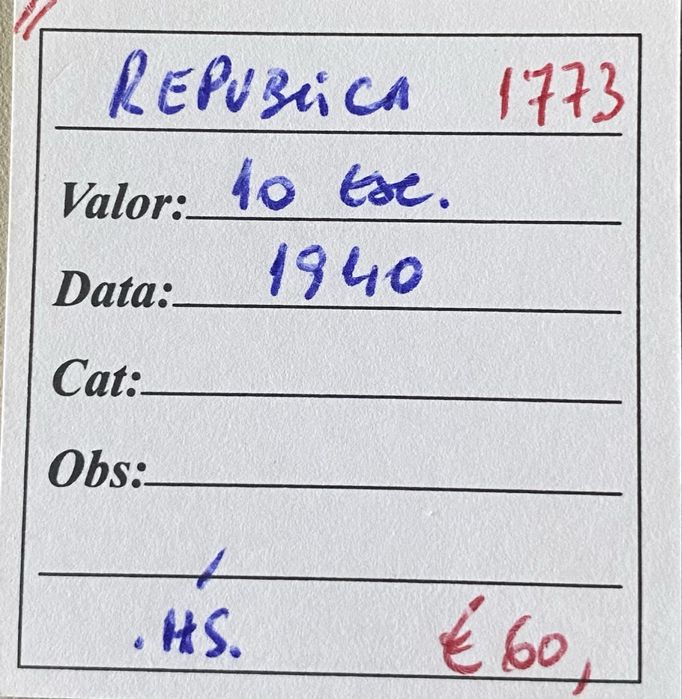 Moeda 1773 - 10 Escudos 1940