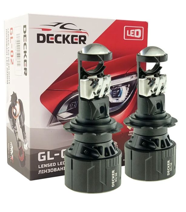 Лед міні лінзи Decker GL 02 H7 5000k 8000 Lm