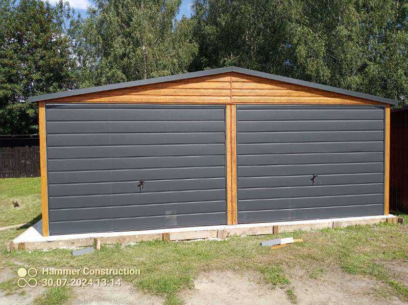 Garaż blaszany 6x5 Wzmocniony PROFILAMI. Producent SZYBKA REALIZACJA