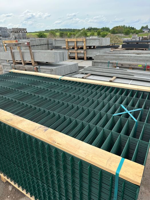 TANIO Ogrodzenie Panelowe ZESTAW panel 3D słupek obejmy KOMPLET