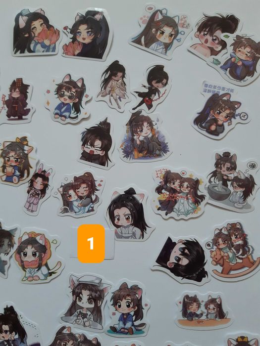 Naklejki (52szt) The Husky and His White Cat Shizun: Erha, 2ha