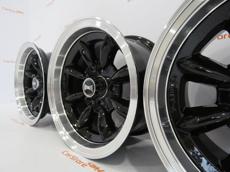 Jantes Ultralite 13x7 ET10 4x101.6 Pretas + Aba Polida
