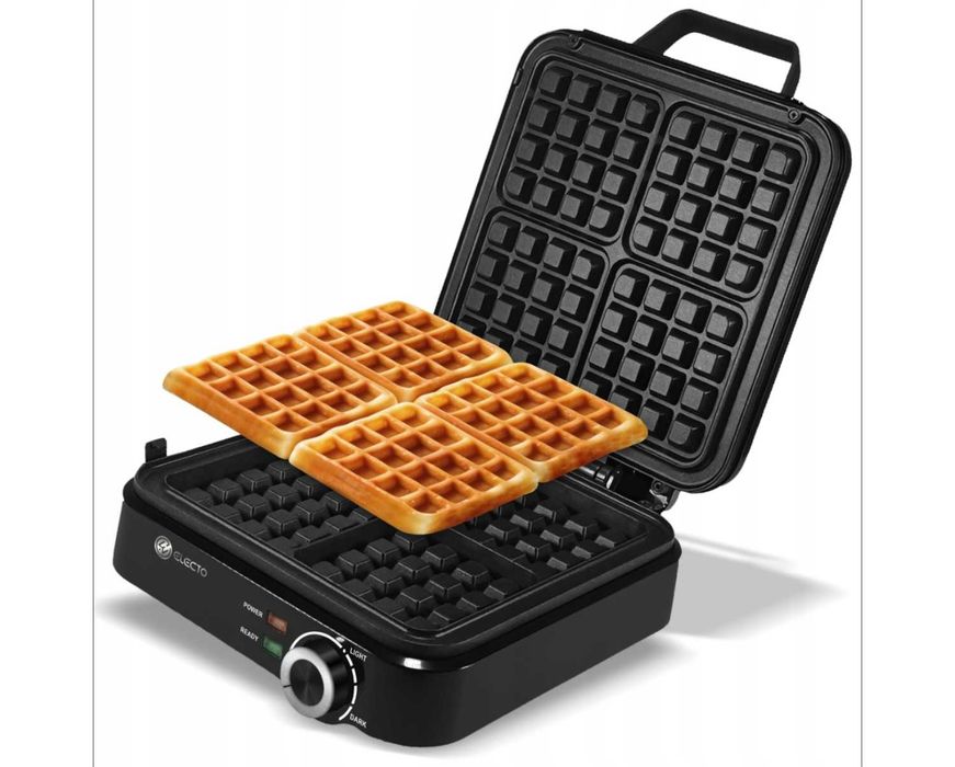 Gofrownica 4 Gofry Regulacja Temperatury Nieprzywierające Płyty 2000W