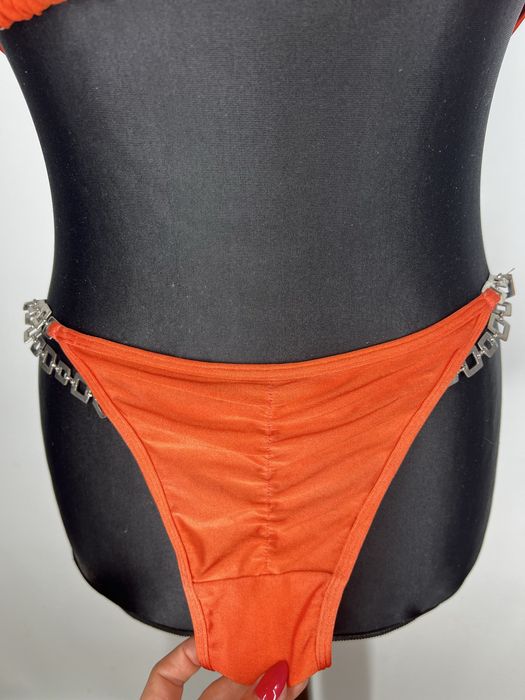 Piekne ponarancziwe bikini stroj kapieloey dwuczedciowy