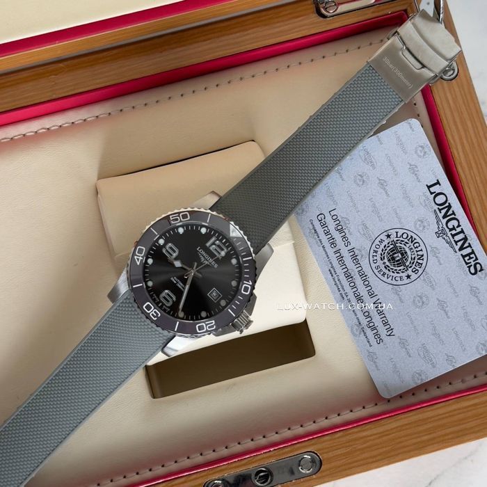 Часы Longines Hydroconquest серые мужские Годинник