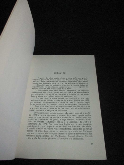 Livro Portugal na Taça Davis Fonseca Vaz 1979 Autografado