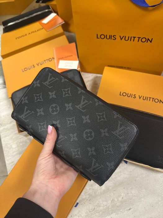 Гаманець кошелек Louis Vuitton портмоне барсетка повний комплект бутика шкіра канва