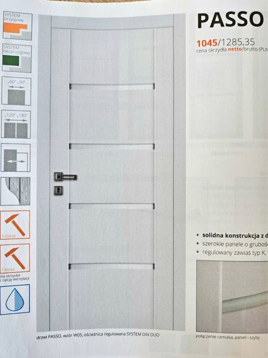 Drzwi wewnętrzne komplet