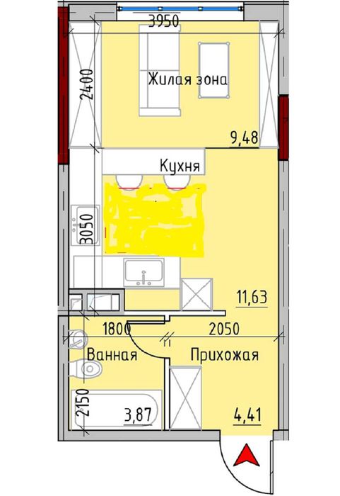 1-комнатная квартира по адресу Маячный пер. (площадь 30 м²) - Atlanta.ua - фото 3