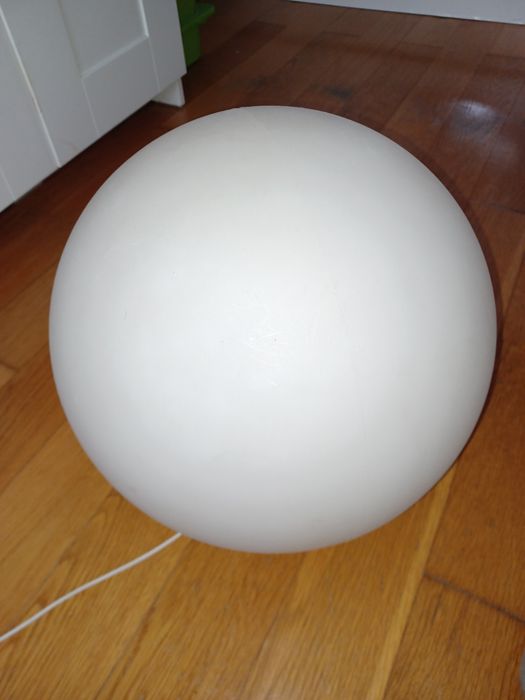 White globe lamp