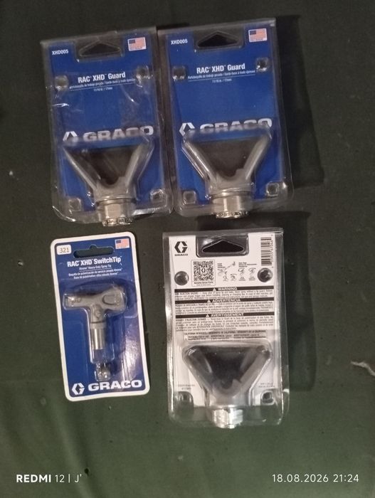 3×(+dyszaGRACO321) OPRAWA Dyszy Graco XHD 005 11/16"