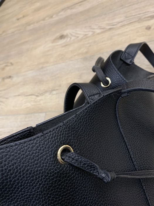 Czarna damska skórzana torebka shopper A4 na ramię Ochnik