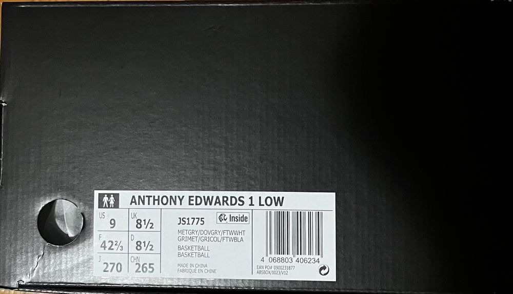 Buty adidas AE 1 Low Metallic Grey rozm. 42 2/3 basketball