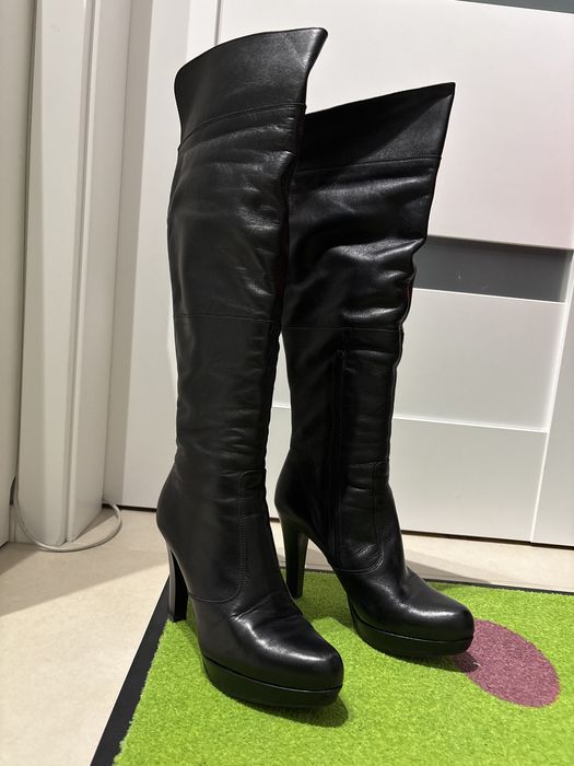 Kozaki wysokie skóra 40