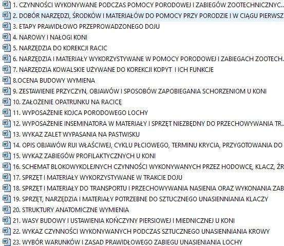 NOTATKI Technik weterynarii 2026 - Chów i hodowla zwierząt ANATOMIA
