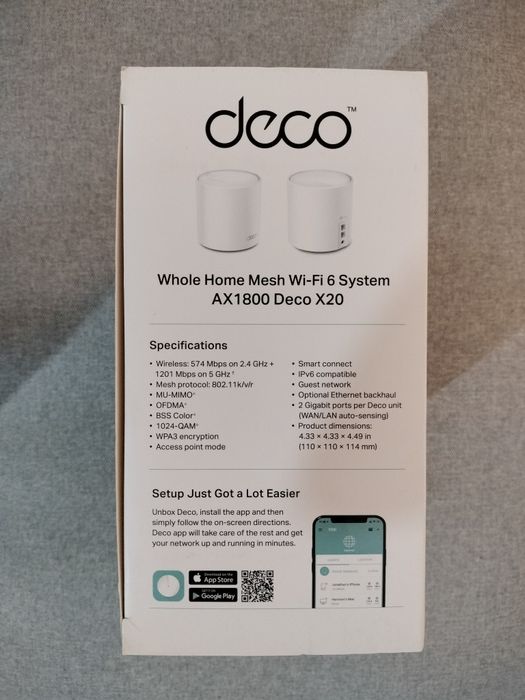 TP-Link Deco X20 AX1800 Mesh Wi-Fi 6 — 2 Unidades