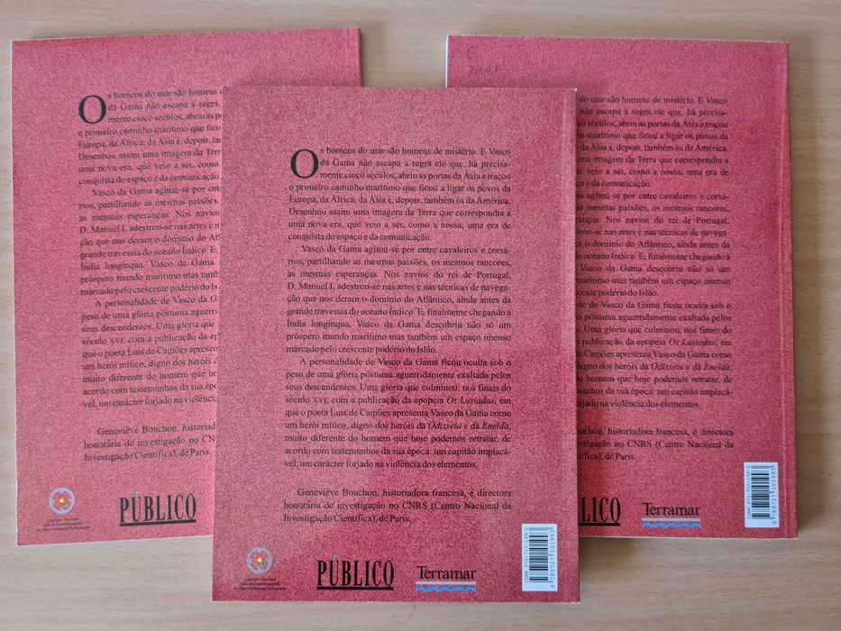 3 volumes da obra "Vasco da Gama" de Geneviève Bouchon"