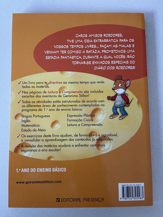 Livro Infantil - Geronimo Stilton - Aprende e Diverte-te nos teus temp