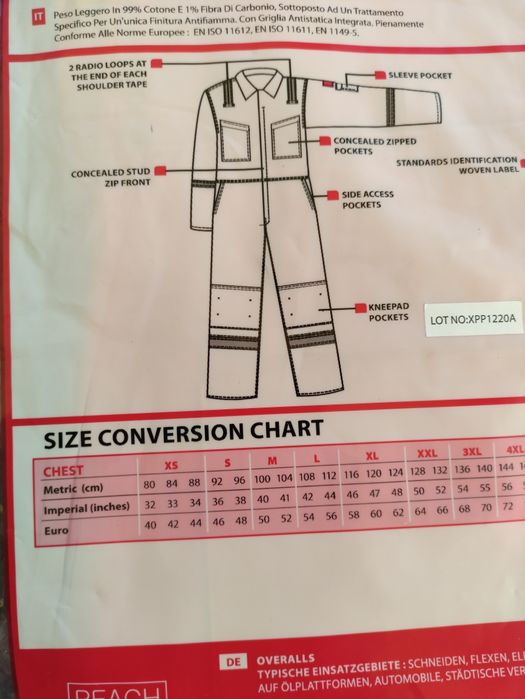 Fato antiestático Portwest