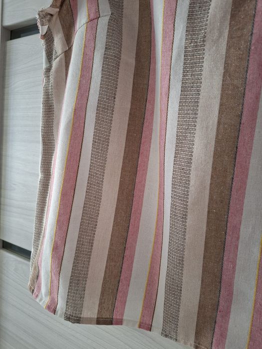 Kolorowa bluzka paski falbanka shein M