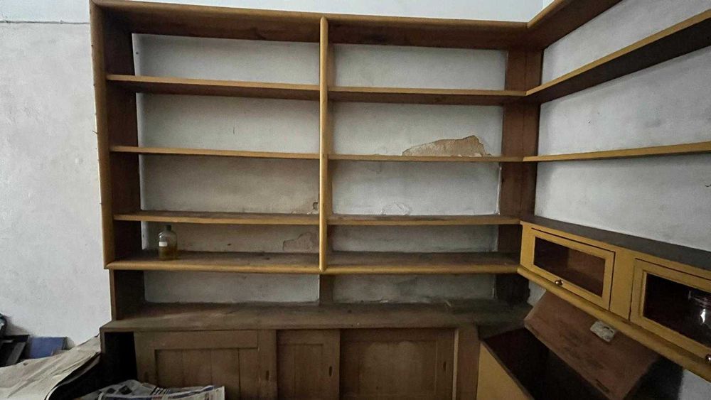 Móvel de mercearia antigo - madeira