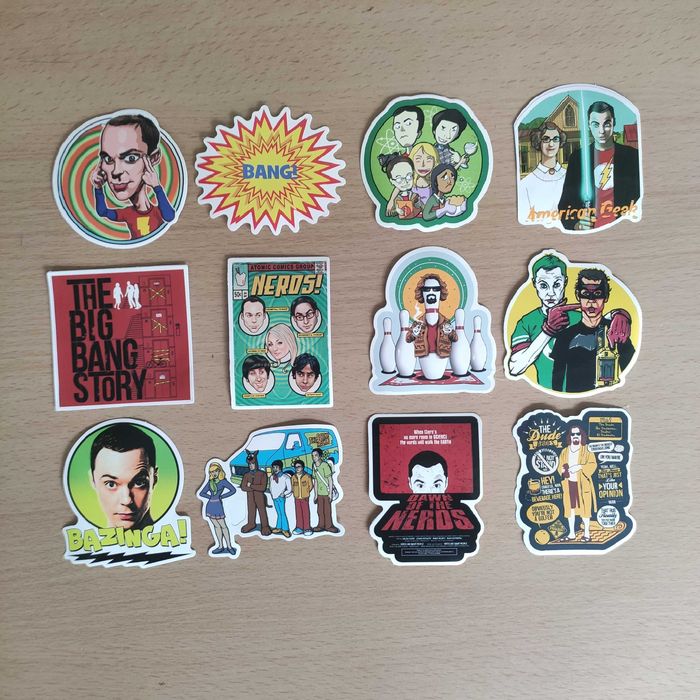 50 Autocolantes Stickers Adesivos Big Bang Theory