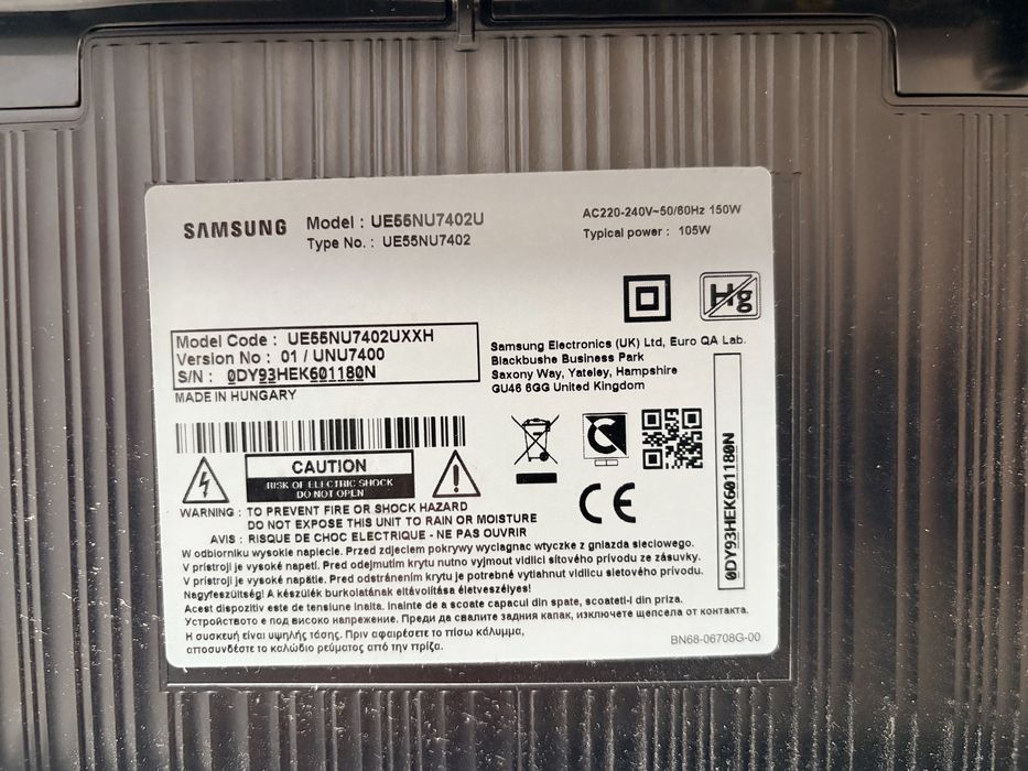 Продам телевизор Samsung UE55NU7402U БУ
