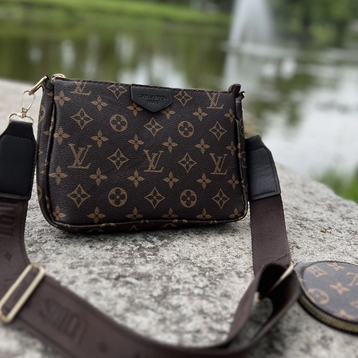 Хіт! Сумка Louis Vuitton 3 в 1 (Multi Pochette) / Базова кросбоді / Луі Вітон / Monogram / клатч