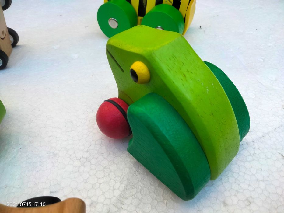 Пакет деревянных игрушек-каталок (Hape, Janosch, Cubika) для малышей