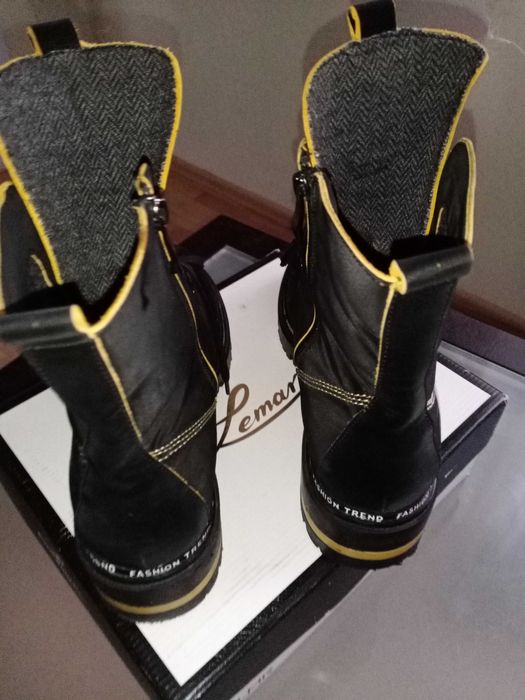 NOWE buty  czarne zimowe ocieplane .skórzane r  40 firmy Lemar