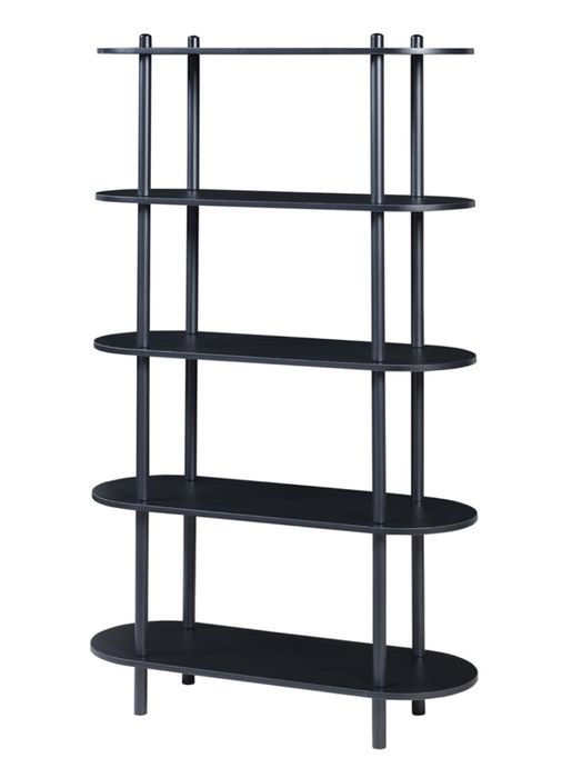 Estante preta cantos redondos