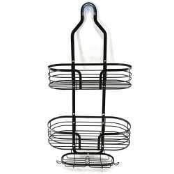 Półka prysznicowa wisząca 3 poziomy do łazienki – czarna