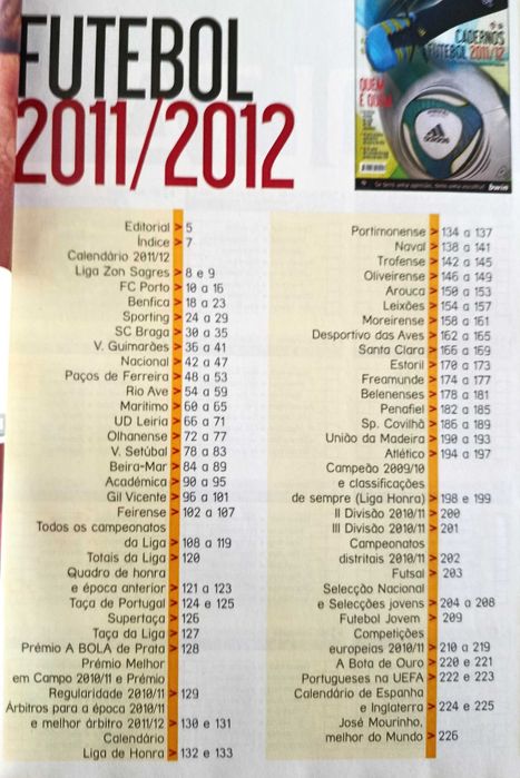 Cadernos de A Bola - época de 2011-12