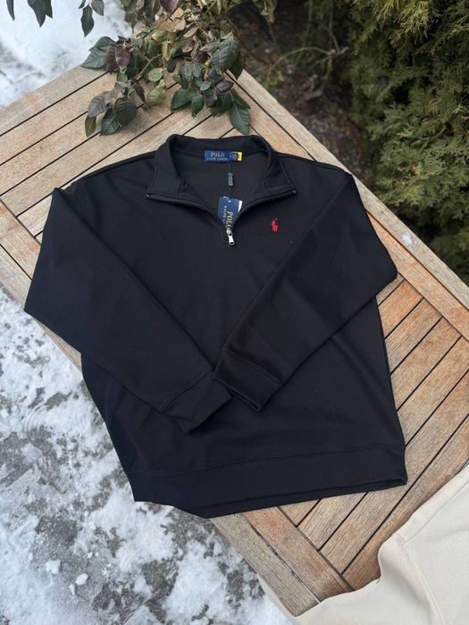 Чоловіча Zip світшот Polo Ralph Lauren чорний на блискавці S-XL