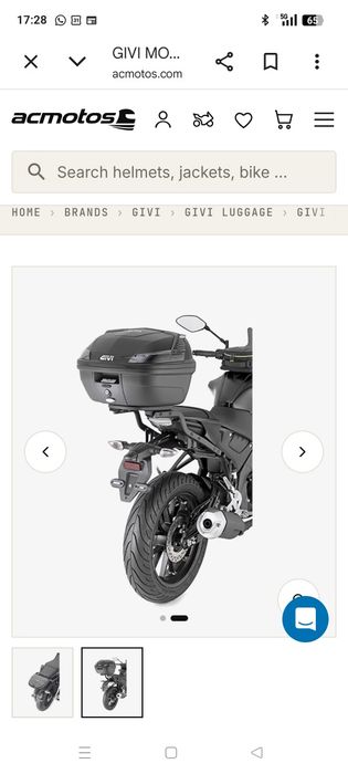 Suporte de top case Givi para Yamaha MT 125